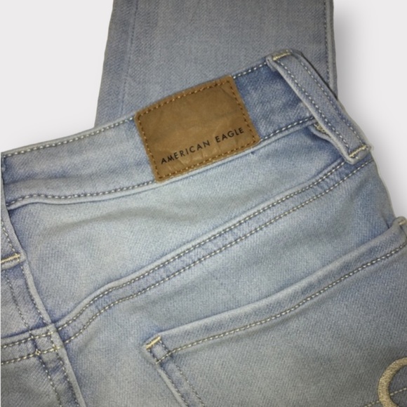 American Eagle Super Hi-Rise Jeggings 00 Regular Light Wash - Picture 10 of 16